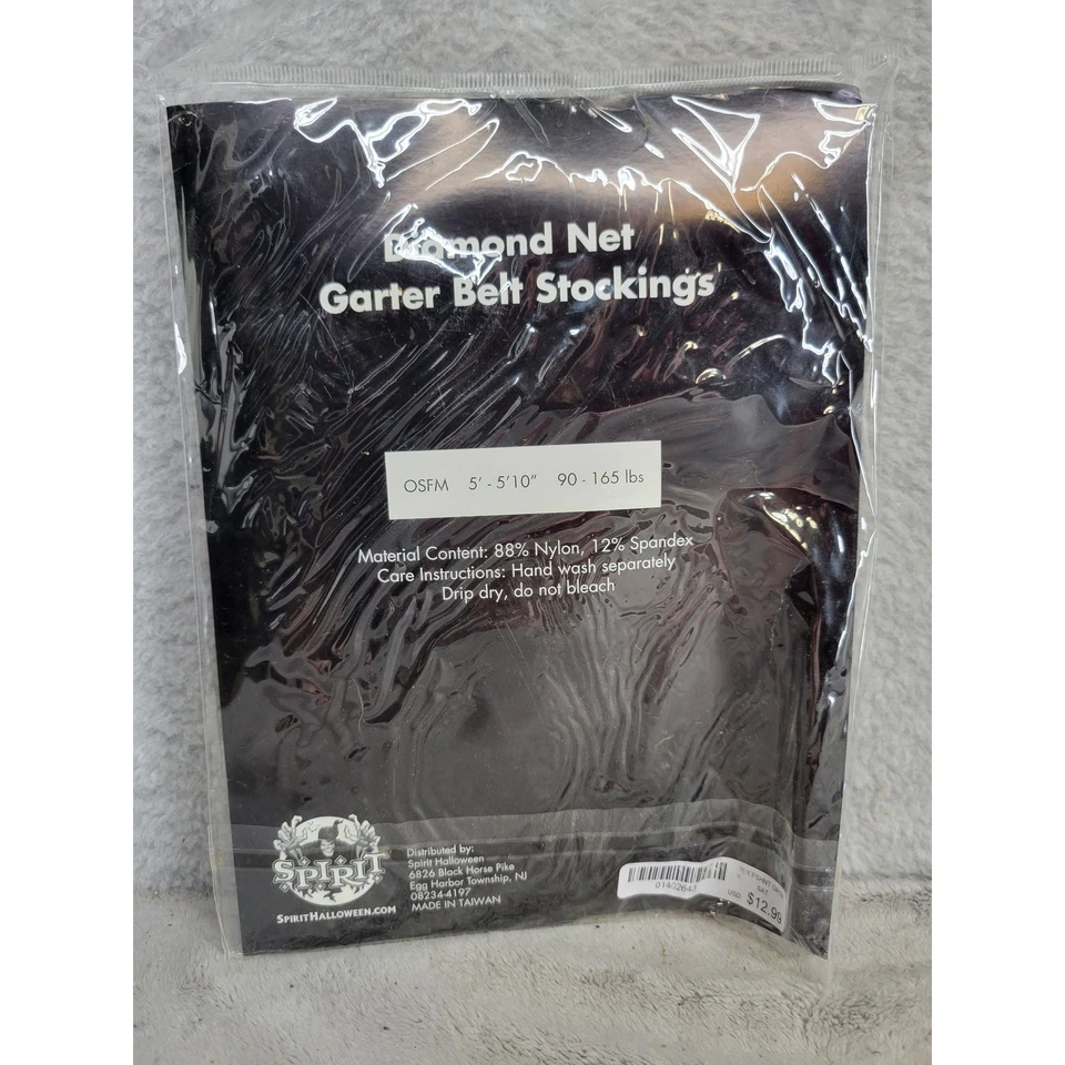 Medias de liguero Spirit Halloween con red de diamantes talla única para la mayoría OSFM Foto 3 de 4