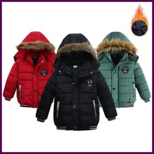 New Keep Warm Baby Coat Autumn Winter Boys Jacket Hooded Zipper Fashion Fur