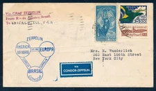 Brazil LZ 127 Graf Zeppelin, 10-25-33, Rio de Janeiro to Chicago, Sieger 239. A