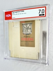 LEGEND OF ZELDA Nintendo NES 1987 GOLD CART Grade WATA PSA 7.0 3-Screw Cartridge