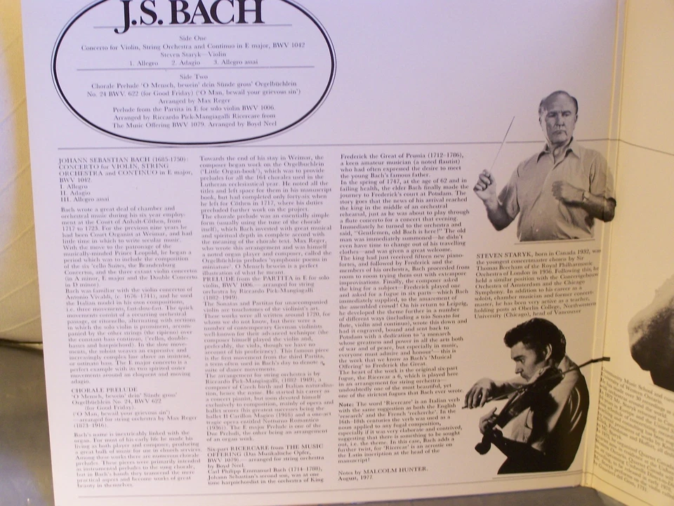 Bach Violin Con E-Major Orch Works Toronto Chamber Orch v.2 Direct-to-Disc RARE! - Image 3 of 4