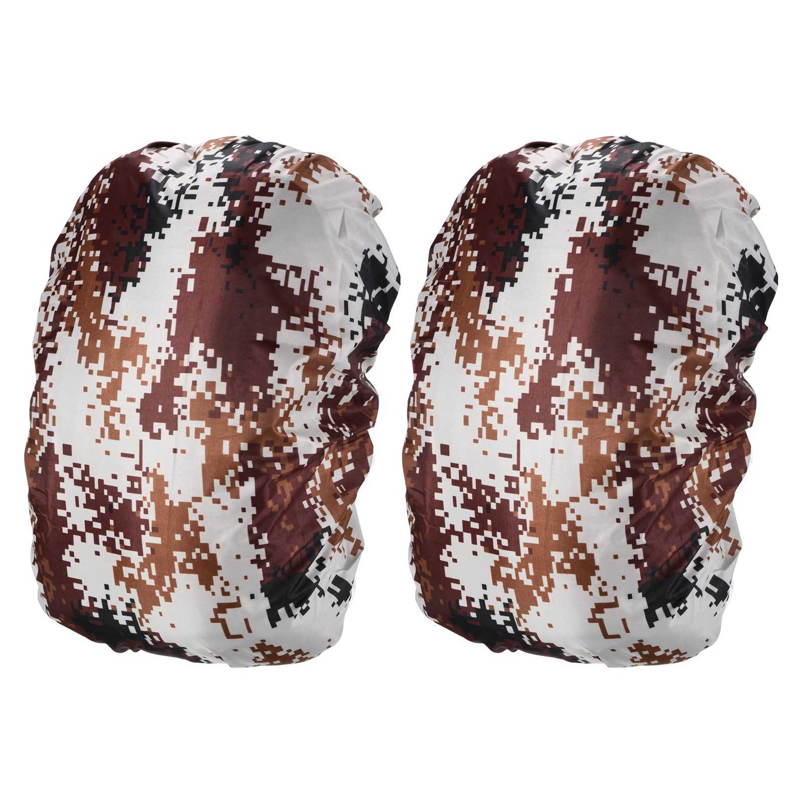 Funda Mochila Impermeable 30-40L, Paquete de 2 Funda Mochila Lluvia, M, Camuflaje Desierto