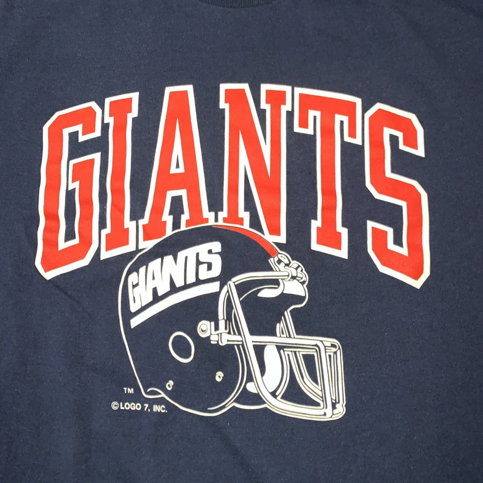 Camiseta De Colección New York Giants Logo 7 Deletreados XL NFL Fútbol Foto 2 de 4