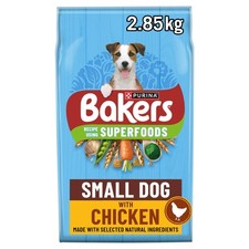 Bakers Small Dog Dry Dog Food Chicken and Veg 2.85kg, Pack of 4 3.68 per kilo