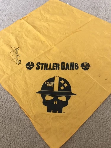 PITTSBURGH STEELERS “STILLER GANG” YANCEY THIGPEN SIGNED AUTOGRAPHED TOWEL 20x20