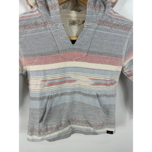 Faherty Youth Byron Bay Hoodie Striped Cotton Sierra Paradise Size 5 Kids - Picture 9 of 10