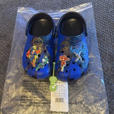NWT Boys J3 CROCS Justice League BATMAN Superman DC clog shoes slip-on