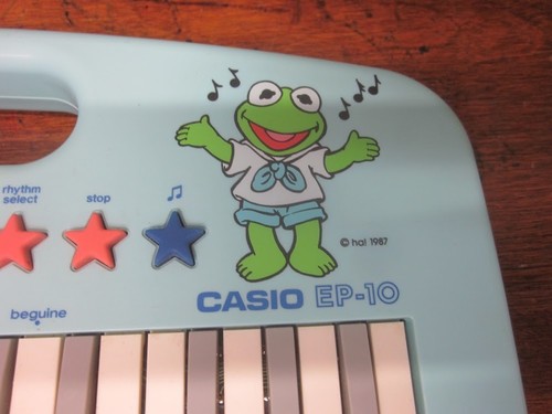 Vintage 1987 Jim Henson Muppet Babies Kermit Casio EP-10 Keyboard - Works Great - Picture 4 of 8