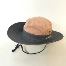 SUN SHADE Gray pink UPF 50 Brimmed sun hat with pony tail hole Boonie