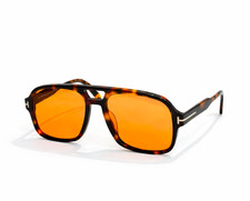 Occhiali da sole Tom Ford TF884 01E avana/arancione 60-18-140 mm con custodia...