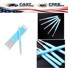 5 Pcs Clay Sculpting Tools Set Silicone  Stainless Steel Double-Ended Modeling