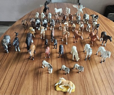 Huge Schleich Horse Lot 45+ Figures Pegasus Unicorn Appaloosa Riders Tack Wagon