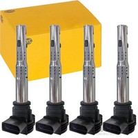 4X Hella ZÜNdspule 4 Polig FüR Audi A3 A4 A5 A6 Q3 Q5 TT VW Golf 5 6 T5/6 Passat