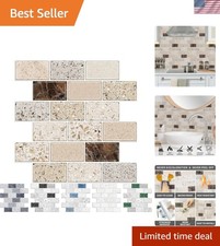 10-Sheet Terrazzo Look Peel and Stick Backsplash for Kitchen Bathroom - 12x12