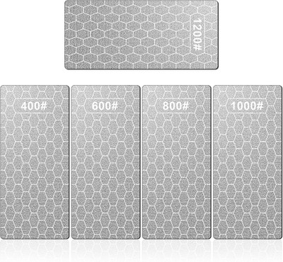 Diamond Sharpening Stone, 5 Pcs Knife Sharpening Stone with Extra Fine/Coarse Pl