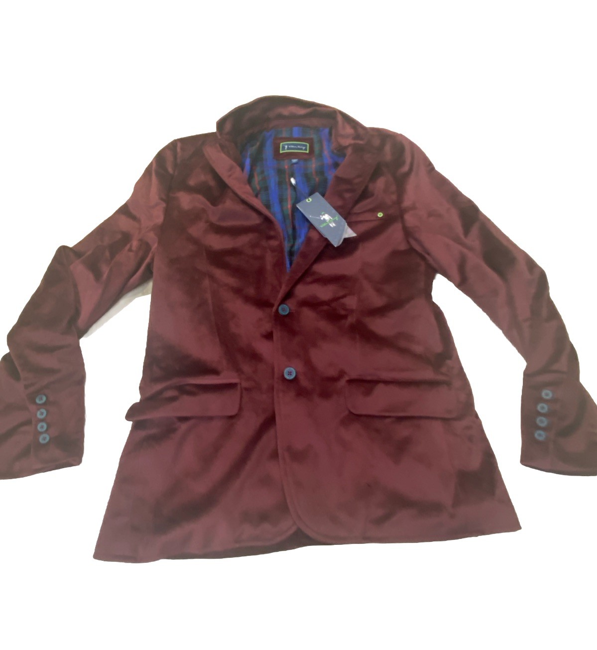 William Murray Velvet Blazer Sports Coat Mens Medium Burgundy Golf Jacket  NWT