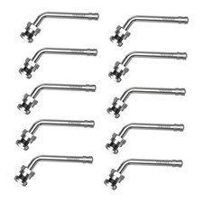 TR555D 10pcs 60 Degree Bend Truck Tire Valve Stems, Compatible TR555D-10pcs