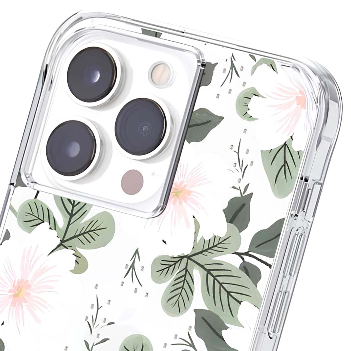 Coque iPhone 14 Pro Max antichoc Willow fleurie en silicone transparent - 2