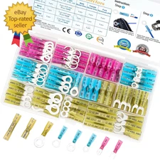 TICONN 120Pcs Heat Shrink Wire Connectors, Waterproof Automotive Marine Electric