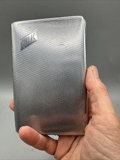 Vintage Chrome Cigarette Case Gold Wash Interior Silver Metal Tobacco Holder