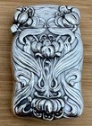 RARE WILLIAM KERR STERLING FIGURAL WATER LILLY MATCH SAFE VESTA CASE C 1905