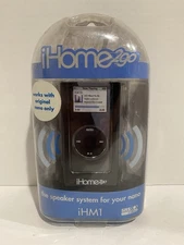 iHome 2GO iHM1 Speaker System for All Nano Stereo Sound RARE Black 2006 Sealed