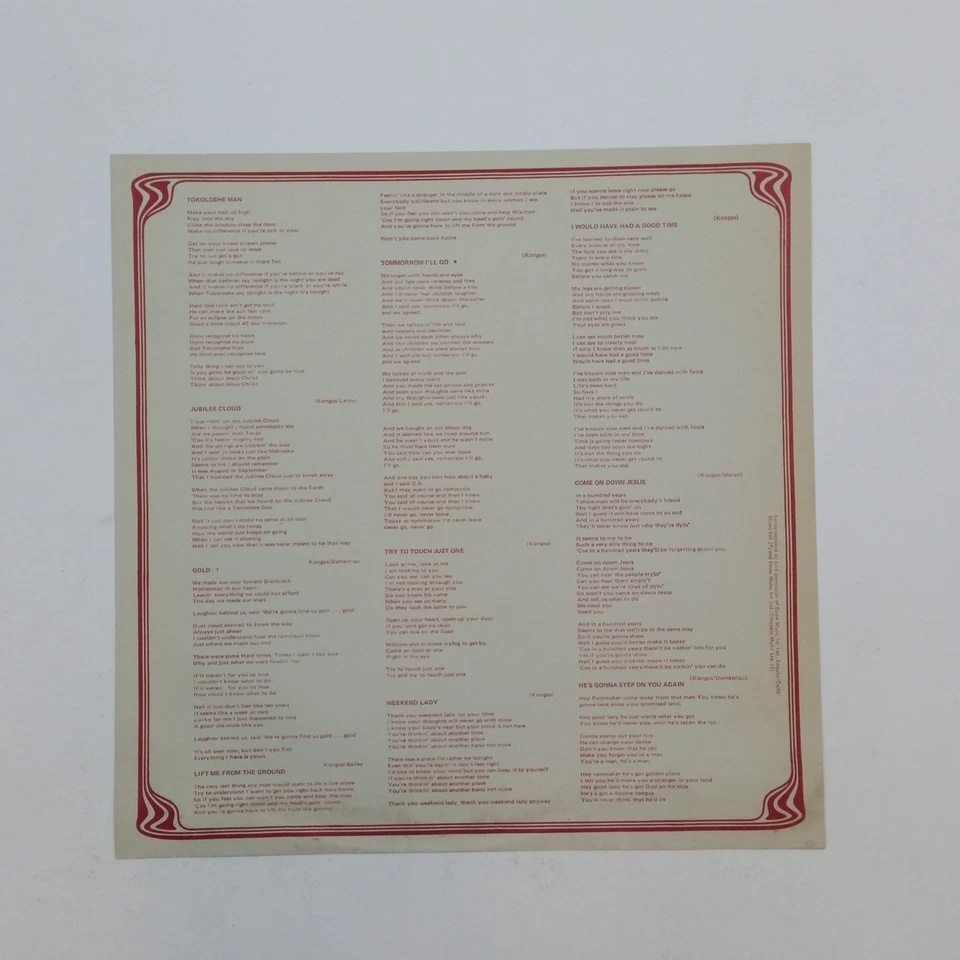 JOHN KONGOS Kongos HIFLY7 LP Vinyl VG+near++ Cover VG GF Insert 1971 UK Foto 4 de 4