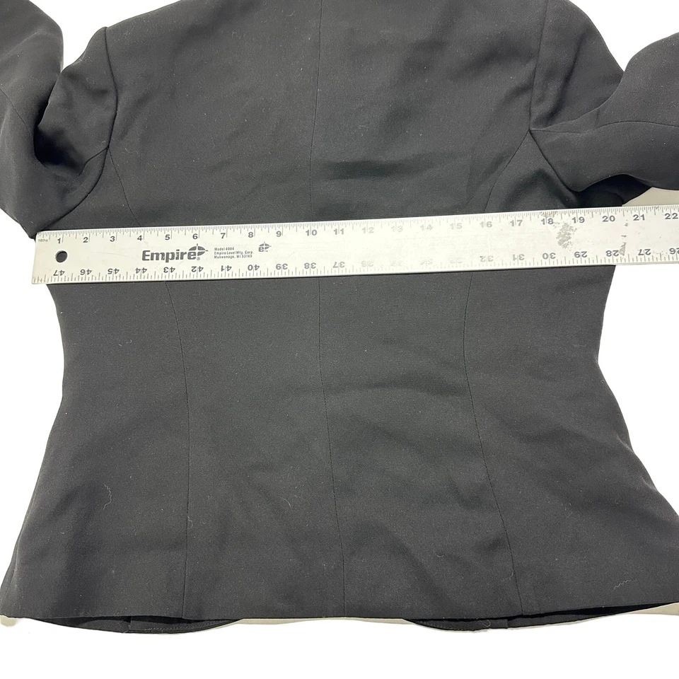 Blazer Emma James Mujer Talla 12 Negro Minimalista Negocios Informal Carrera Oficina Foto 4 de 4