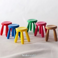 1/12 Dollhouse Miniature Round Stools Children Room Plastic Furniture 6 Colors