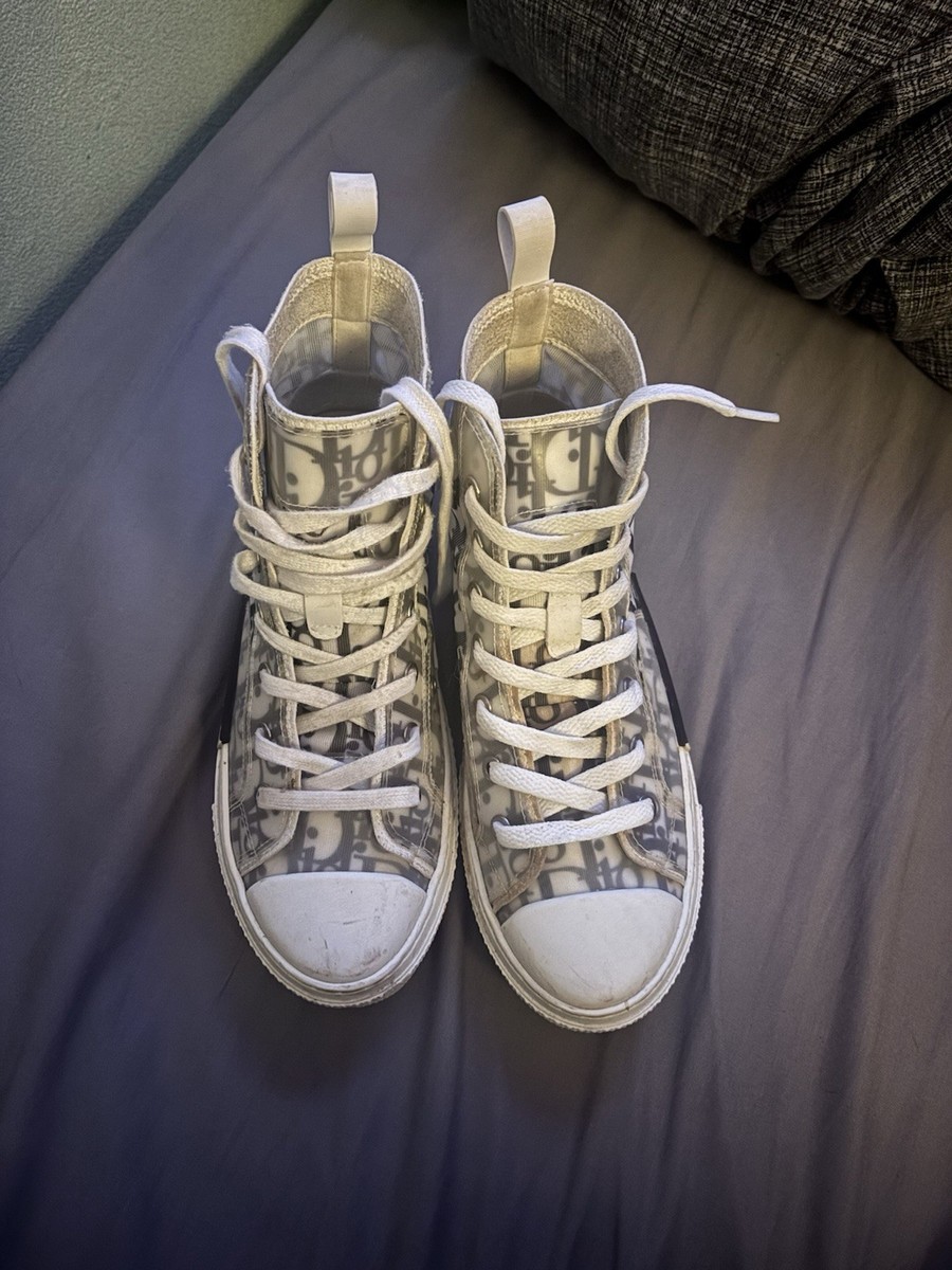 Dior Oblique High Top Trainers Size UK Used **COMES WITH DIOR