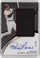 2020 Panini Immaculate Debut Jumbo Relics Red 23/49 Danny Mendick Auto 0eq6
