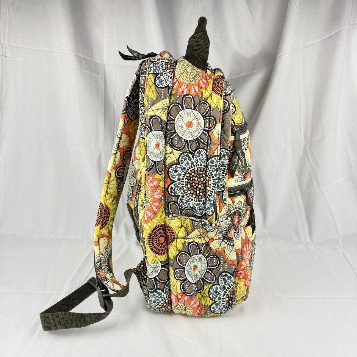 Vera Bradley Floral Flower Shower Retired Pattern Quilted School Laptop Backpack Vera Bradley Campus Backpack Flower Shower Retired Pattern  main image 3
