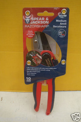 SPEAR & JACKSON 6058 RASIERMESSERSCHARFE MITTEL AMBOSS GARTENSCHERE