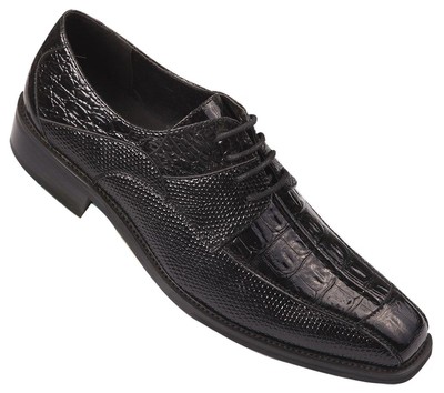 faux leather dress shoes Oxfords Embossed Men's #5747 Black Size 8.5 - 13 color_rose