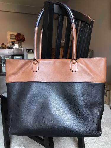 Delvaux Black and Cognac Brillant Leather Tote Limited Edition - Picture 2 of 16