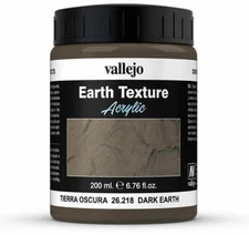 Vallejo 26.218 Dark Earth Texture 200ml Bottle