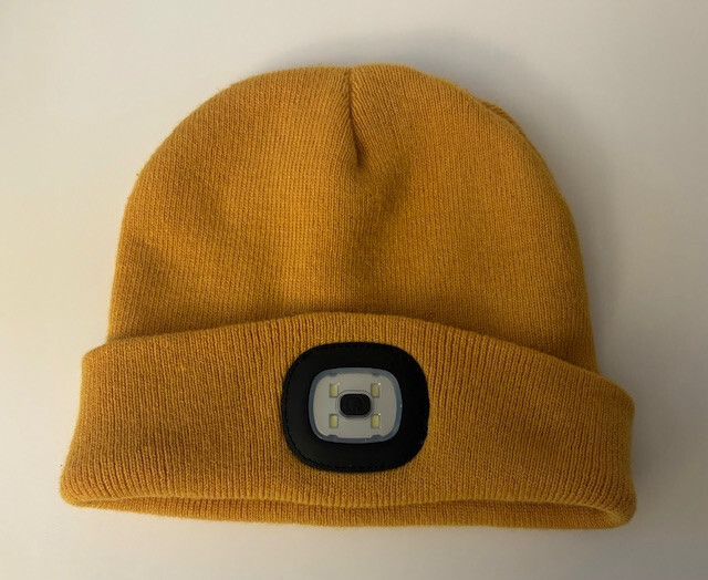 Night Scout Rechargeable LED Beanie Cap Yellow Adult OSFA Knit Hat