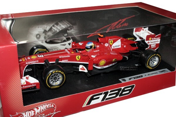 F1 2013 FERRARI F138 F. ALONSO FORMULA 1 1/18 W/ FIGURE #3 HOT
