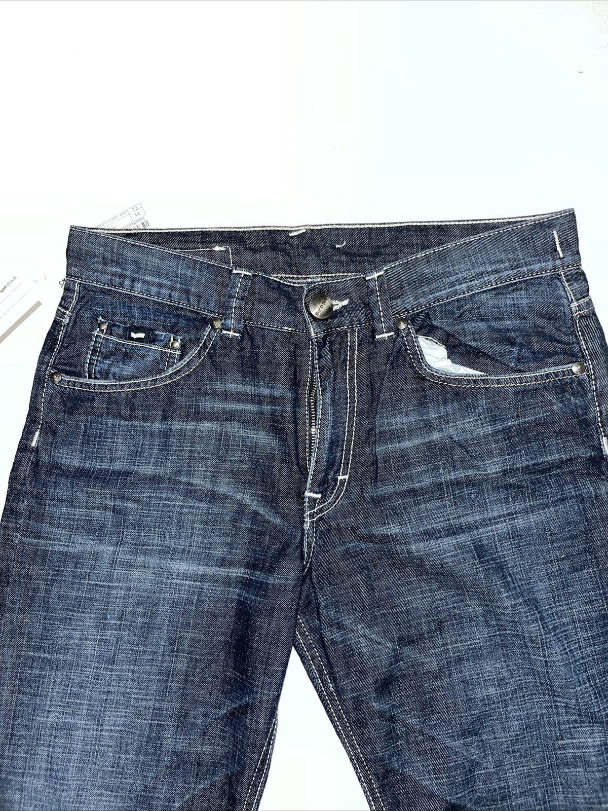 Gas Teenage Jeans Distressed Wash Size 14Y 166 Waist 82cm Dark Blue SM1051 image 2