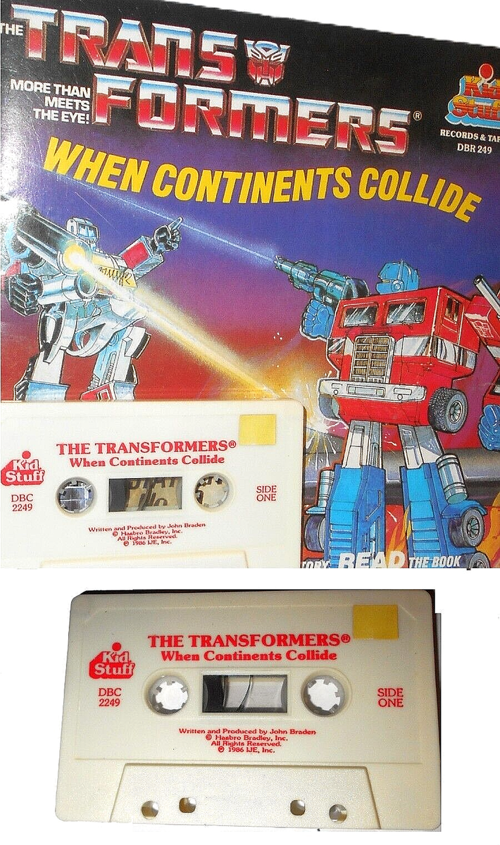Transformers BOOK & CASSETTE when worlds collide 1985 kid stuff