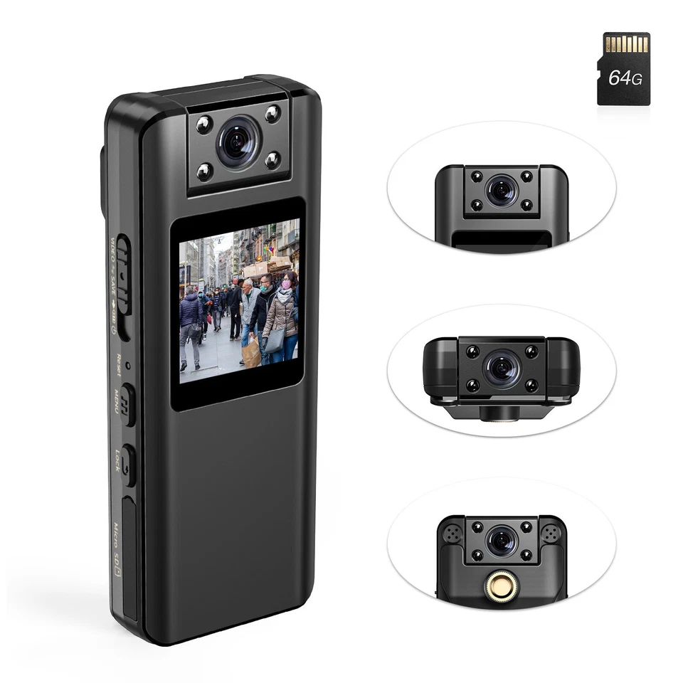BOBLOV A22 Body Mini Camera 1080P HD Body Worn Camera For Law Enforcement Travel - Image 4 of 4