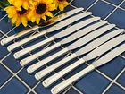 Set of 8 Oneida Prestige Silverplate BORDEAUX Modern Hollow Dinner Knives 1945