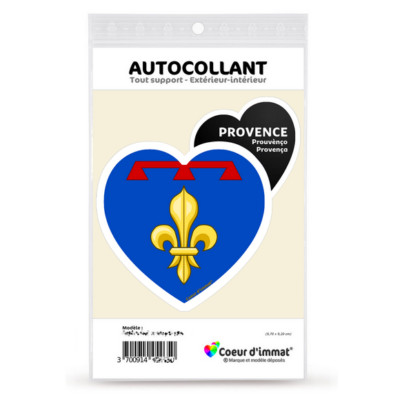 Aufkleber Sticker Herz Ich liebe die Provence - Wappen II