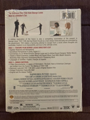 THX 1138 1971 GEORGE LUCAS DVD 2-Disc Set SP ED DIR CUT SCI FI