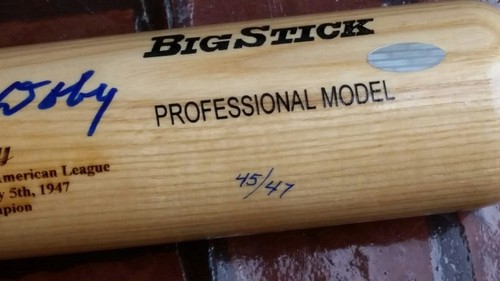 LARRY DOBY SIGNED BASEBALL BAT LIMITED #47 HALL OF FAMER 1998 STEINER SPORTS COA - Picture 4 of 9