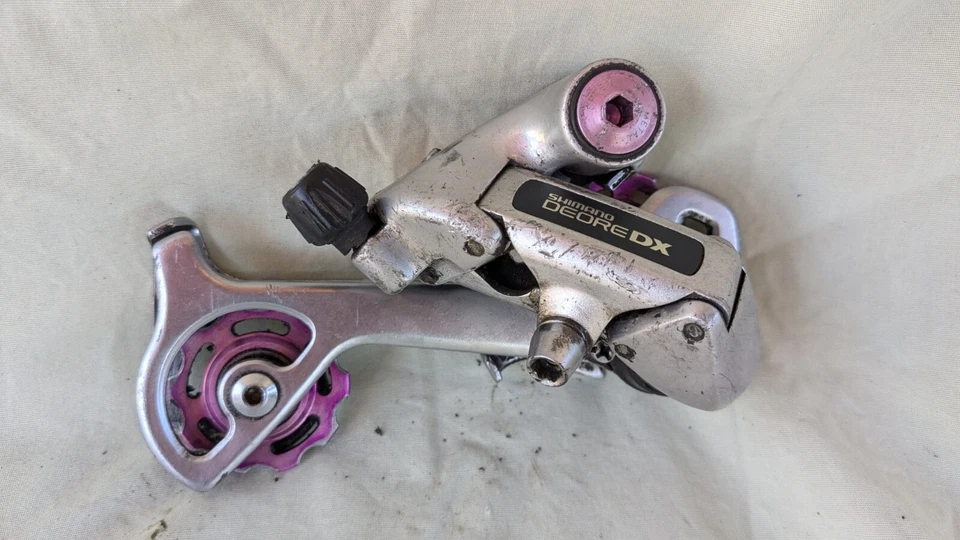 Shimano Deore DX Speed Metall lila eloxiert 7-fach Schaltwerk - Bild 2 von 4