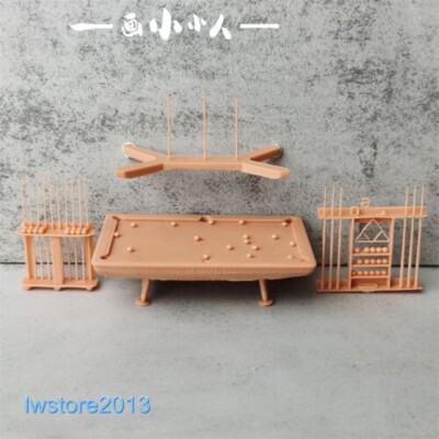 1/64 Pool Table Stand Complete Set of Miniature Models, Scene Props, Toys