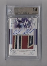 BRADEN SHIPLEY 2013 LEAF TRINITY JUMBO 4 COLOR PATCH AUTO RC #14/25 BGS 9.5 10