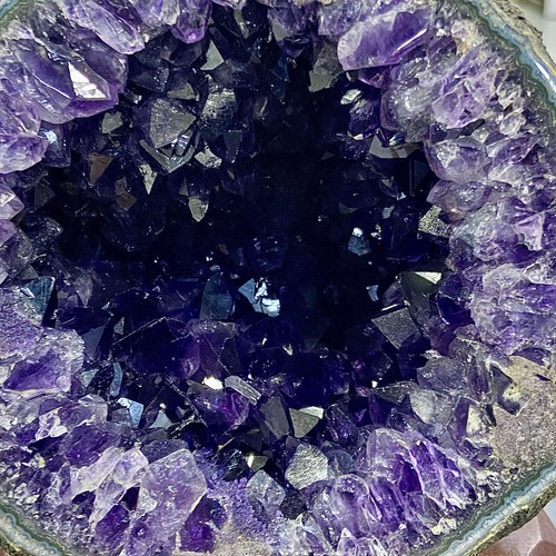 7.76LB Natural uruguay amethyst geode quartz money bag crystal energy+stand - Picture 8 of 13