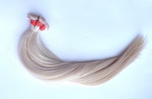 SLAVIC HAIR EXTENSIONS, 100% LUX REMY VIRGIN REAL HUMAN HAIR, PEARL BLOND 50 CM - 第 3/8 張圖片